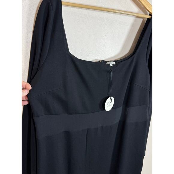 REMI x REVOLVE Jamie Midi Dress in Black Long sleeve Square Neck Midi Plus 2X - Picture 9 of 12